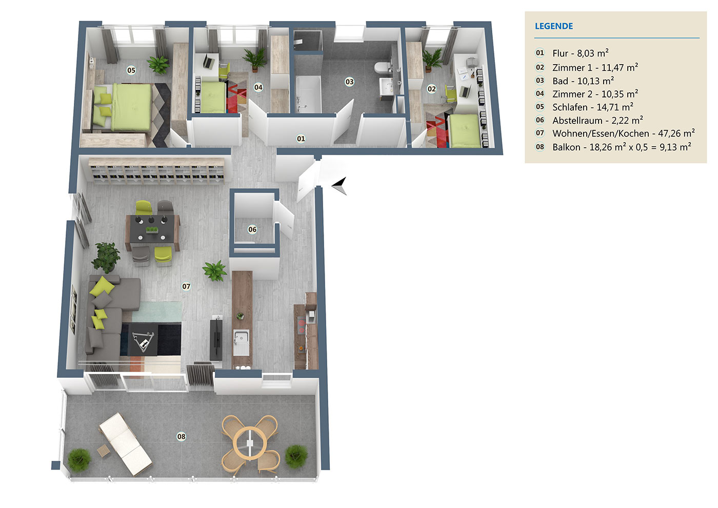 wohnung06 haus lessing aufteilung