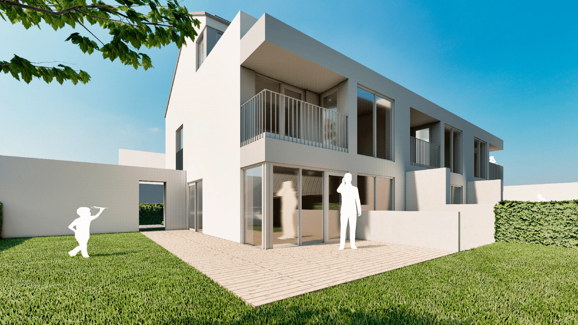 05Neubauprojekt: Modernes Reihenmittelhaus in Rehinfelden Nollingen | Haus 2 - Ansicht 5