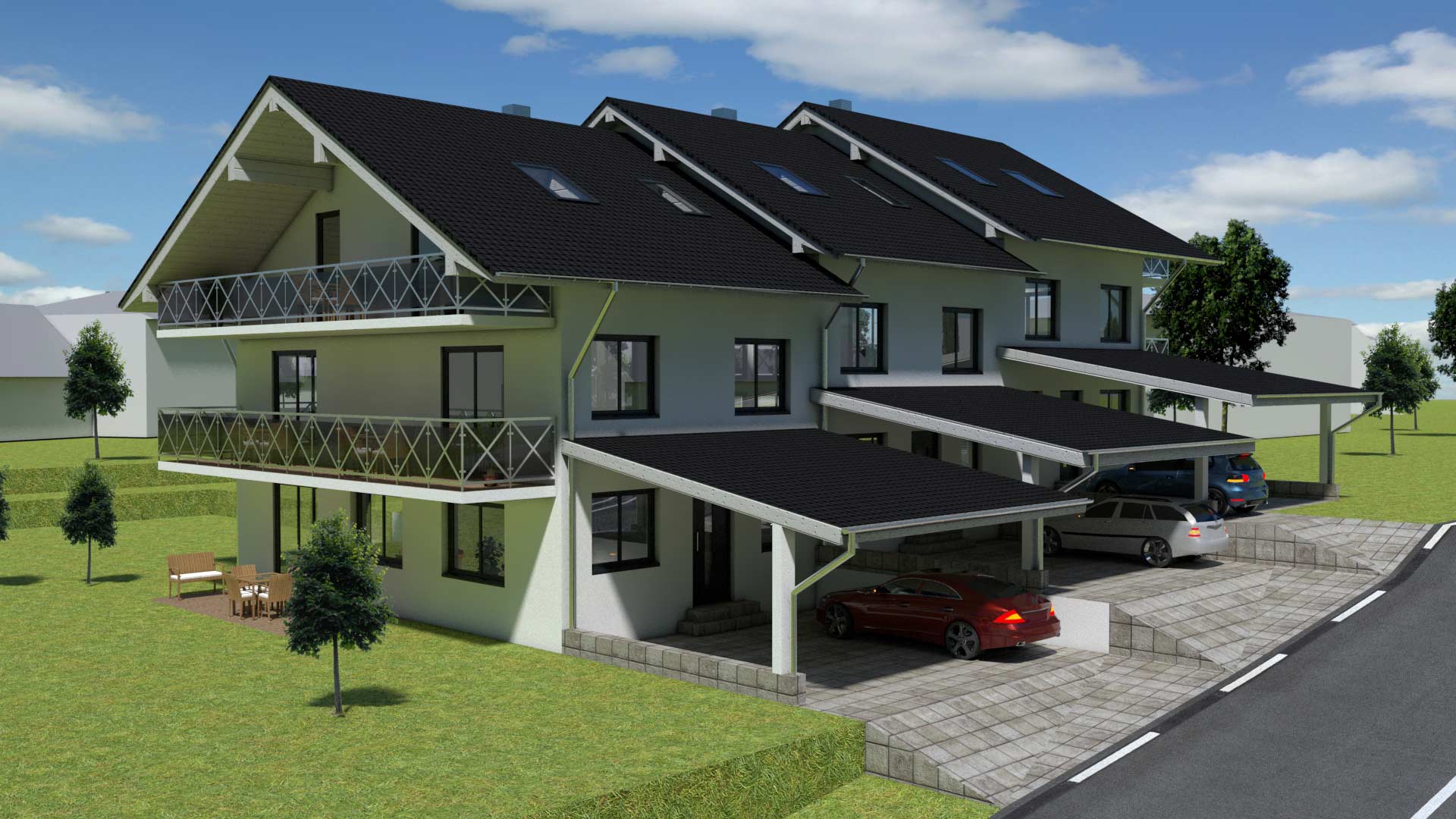 Neubauprojekt Moderne Einfamilienhäuser 
