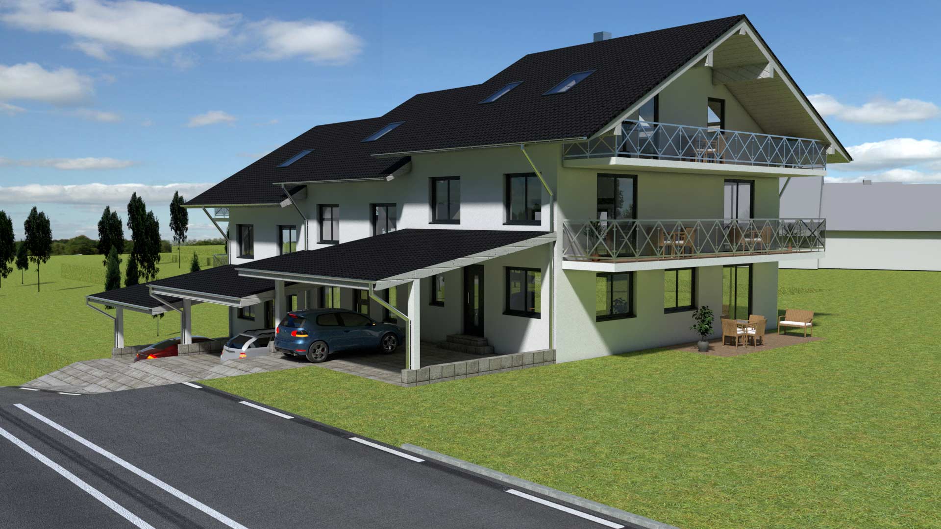 Neubauprojekt Moderne Einfamilienhäuser 