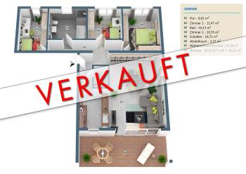 Bauprojekt "Gutenberg" | Wehr | Haus Lessing - Wohnung 01 | Aufteilung